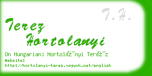 terez hortolanyi business card